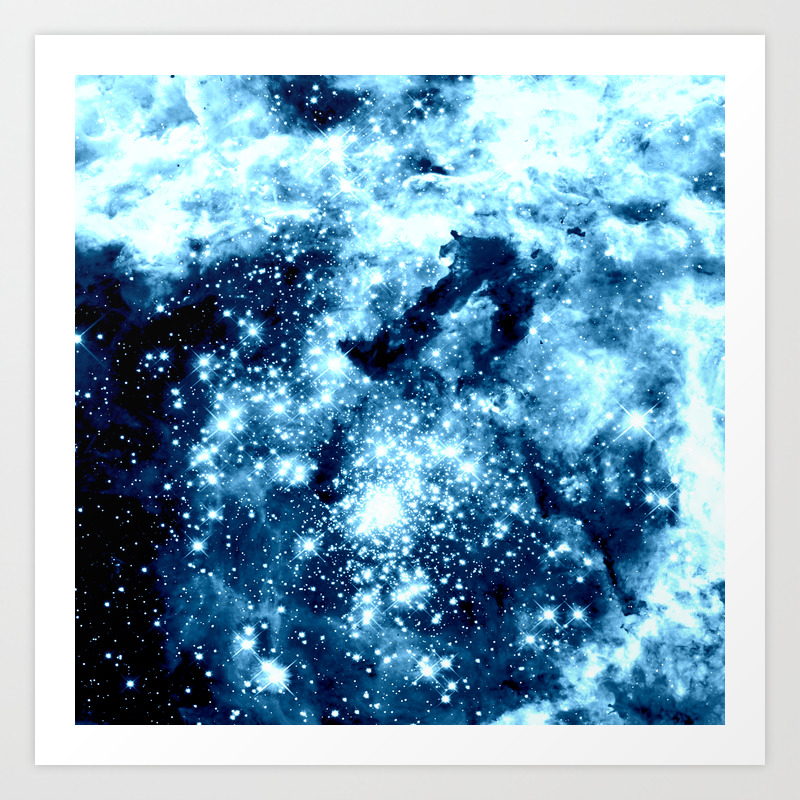 Ice Blue Galaxy Star Clusters Art Print By Me101 Society6 The phone was announced in november 2020 as a the galaxy a12 is available in black, blue, and white colour options. ice blue galaxy star clusters art print by me101