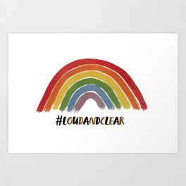 Equalizer Rainbow Watercolor Art Print