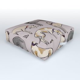 Whippet Good  Outdoor Floor Cushion | Whippet, Puppies, Bestfriends, Drawing, Digital, Dog, Pink, Love, Fast, Smile 