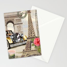 Paris vintage poster.  Stationery Card