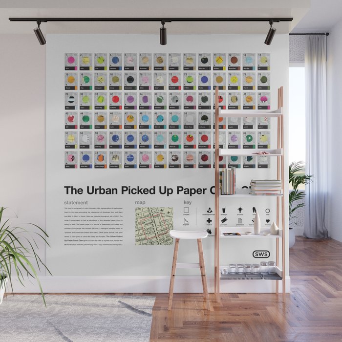 The Urban Picked Up Paper Color Chart Wall Mural