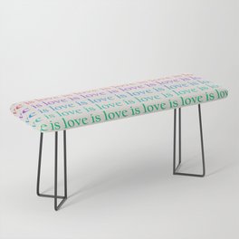 Love Is Love pattern rainbow Bench