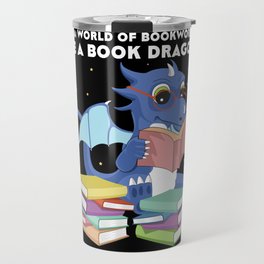 Bookworm Book Dragon Travel Mug