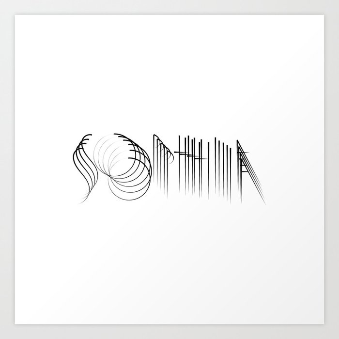 Name Collection Sophia Name Print Art Print By Aelissedesign Society6