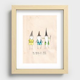 The longer the beard the better the wizard  Recessed Framed Print