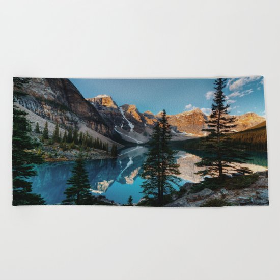 Moraine Lake Canada Beach Towel