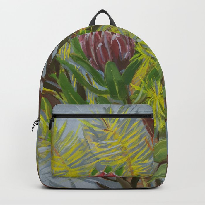 Queen Protea and Blue Star Amsonia Backpack