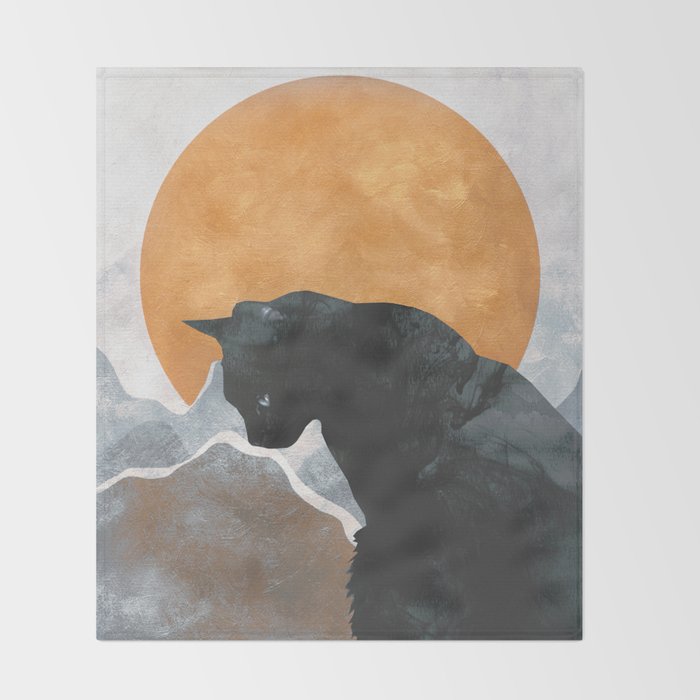 Black Cat Throw Blanket By Dada22 Society6