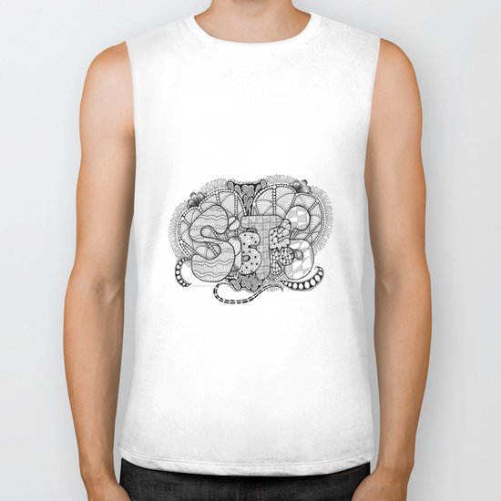 Zentangle Sisters Illustration Biker Tank