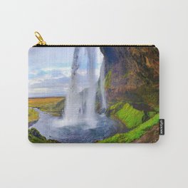 Behind Seljalandsfoss Waterfall in Iceland (1) Carry-All Pouch