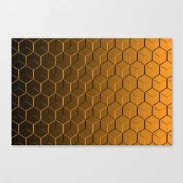 Gradient Gold Copper Cubes Canvas Print