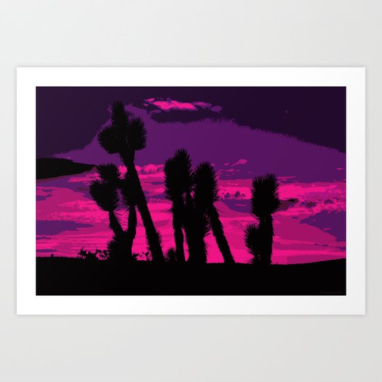 Joshua Sunset Art Print