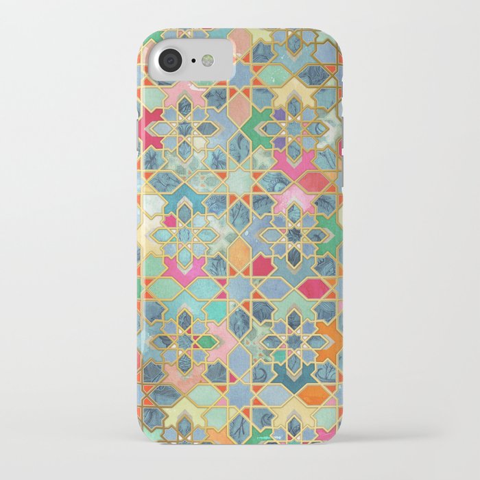 gilt & glory - colorful moroccan mosaic iphone case