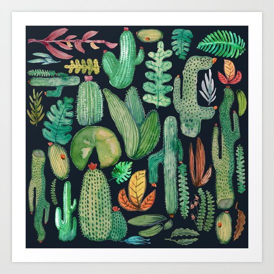 Summer Nature at Night Art Print