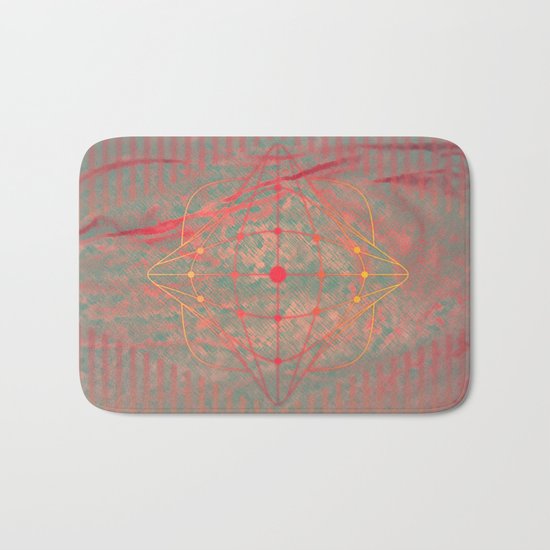 Hot pink grey purple fuchsia abstract fantasy Bath Mat