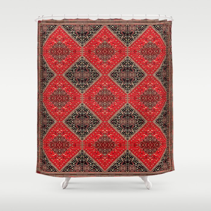 Antique Treasures: Vintage Heritage in Moroccan Bohemian Style Shower Curtain