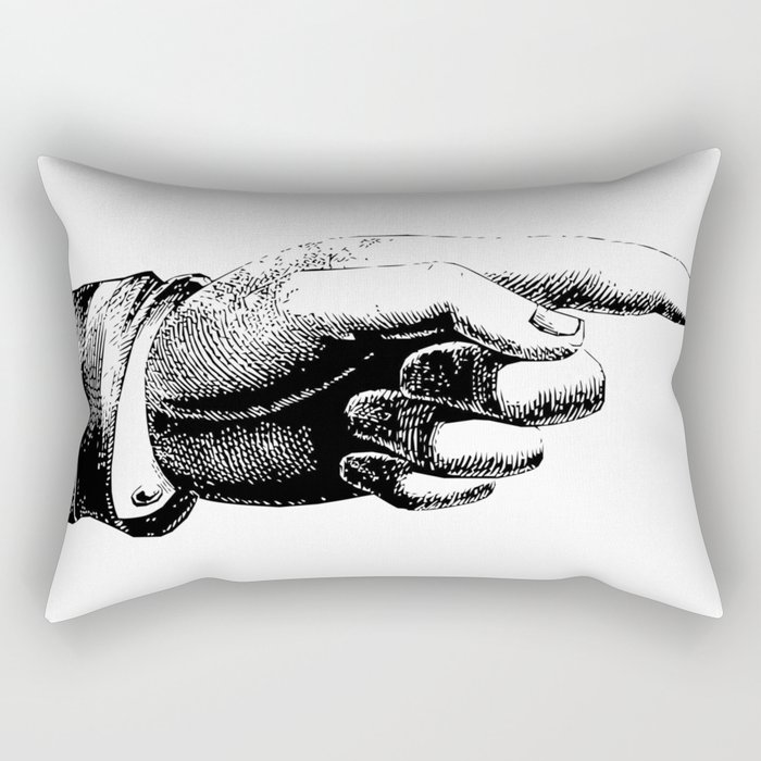 Finger Pointing Rectangular Pillow