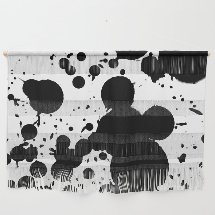 Ink droplets on paper background.  Wall Hanging