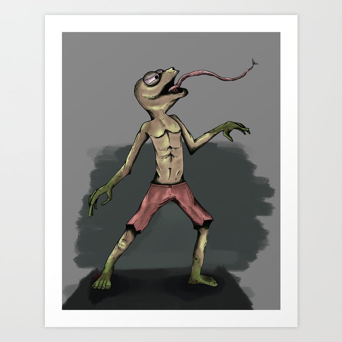 Frog-man Art Print