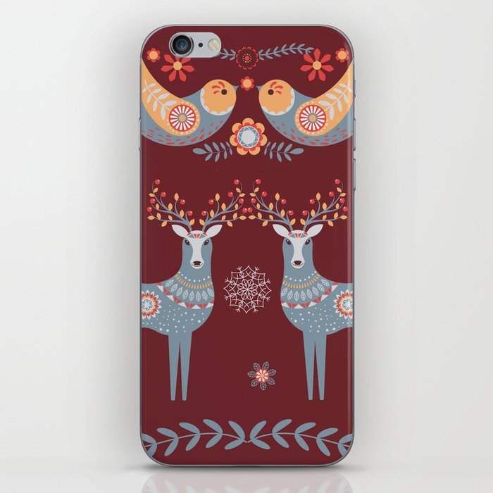 Nordic Winter Red iPhone Skin