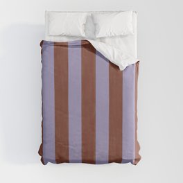 wide stripe in cacao Duvet Cover