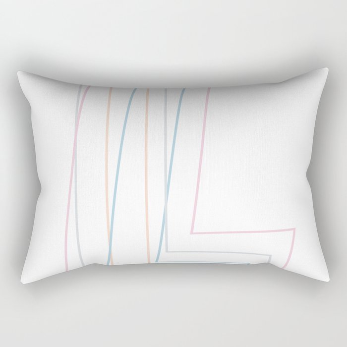 Intertwined Strength and Elegance of the Letter L Rectangular Pillow