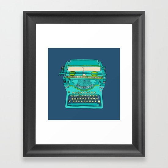 Typewriter Number Five Framed Art Print