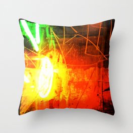 Neon Blast Throw Pillow
