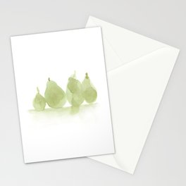 Four olive pears Stationery Cards