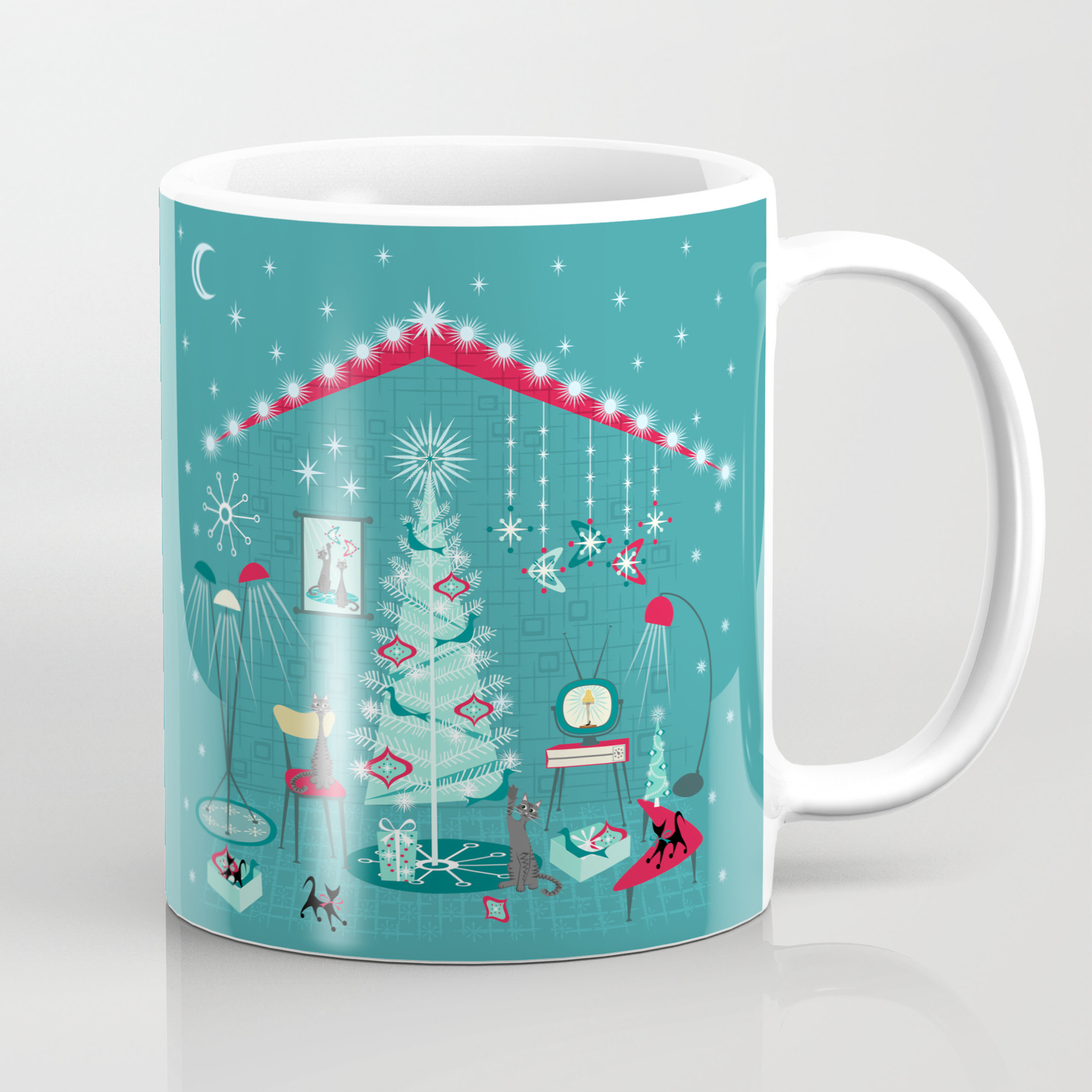 Retro Holiday Decorating Ii Coffee Mug By Studioxtine Society6