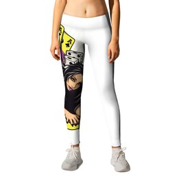 Sexy GIRL ACE with Tattoo Leggings | Hearts, Ace, Clovers, Games, Gamble, Girls, Blackjack, Dice, Casino, Playing 