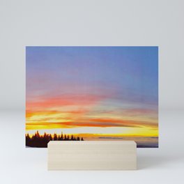 Mt. Spokane sunset Mini Art Print
