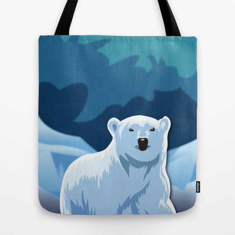 Lonely Polar Bear Tote Bag