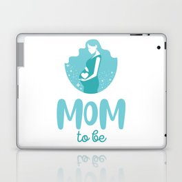 Mom to be - lovely pregnancy illustration  Laptop Skin