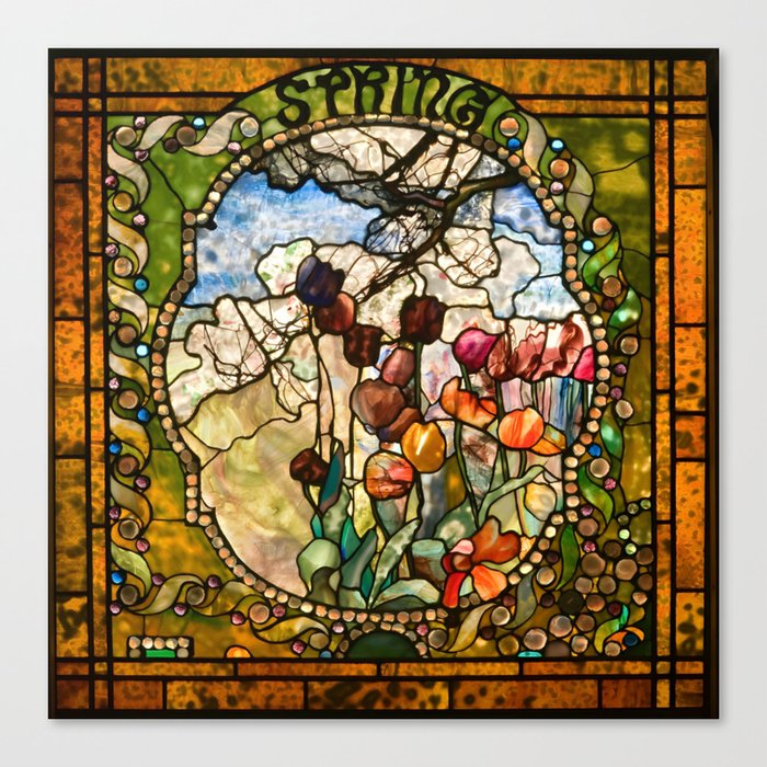 Louis Comfort Tiffany - Spring panel from the Four Seasons Canvas Print