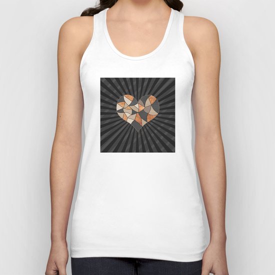 Heart . Patchwork . Unisex Tank Top