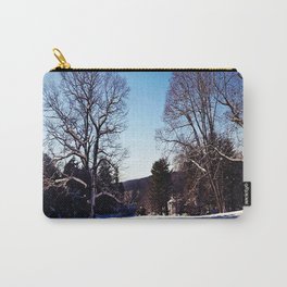 Winter Trees Carry-All Pouch | Field, Color, Photo, Trees, Trails, Hobbitland, Snow, Digital, Vaughanswoods, Hike 