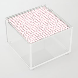 Red minimal geometrical liquid square pattern Acrylic Box