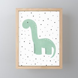 little brachiosaurus Framed Mini Art Print