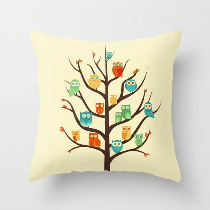 Owl Are Welcome Throw Pillow