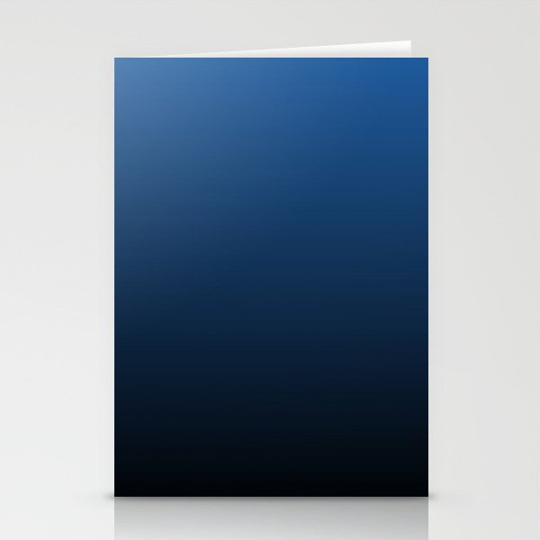 BLACK & NAVY GRADIENT. Dark Blue Ombre Pattern Stationery Cards