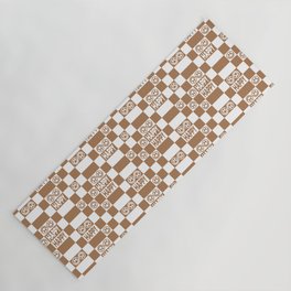 HAPPY Checkerboard (Milk Chocolate Brown Color) Yoga Mat