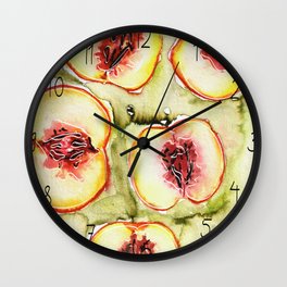 Watercolor Peach with Highlights Wall Clock