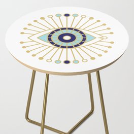 Evil Eye Collection on White Side Table