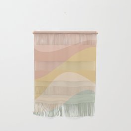 Abstract Color Waves - Neutral Pastel Wall Hanging