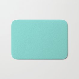 Tiffany Blue Green Solid Color Popular Hues Patternless Shades of Blue Collection - Hex #81D8D0 Bath Mat | Graphicdesign, Mid Tone, Allcolor, Aqua, Solidsblue, Solidblue, Bluesolids, Bluesolid, Midtone, Medium 