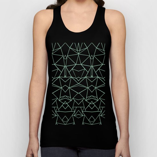 Abstract Mirror Mint Unisex Tank Top