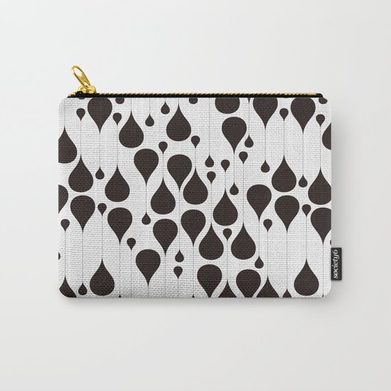 Monochrome waterdrops pattern. Carry-All Pouch