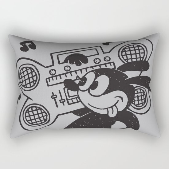 A Dog with a Bonebox Rectangular Pillow