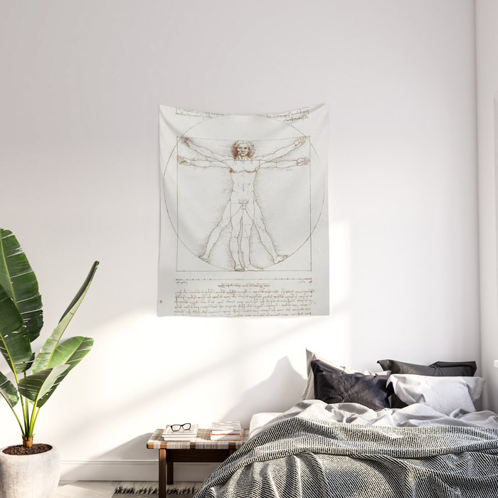 Vitruvian man tapestry store